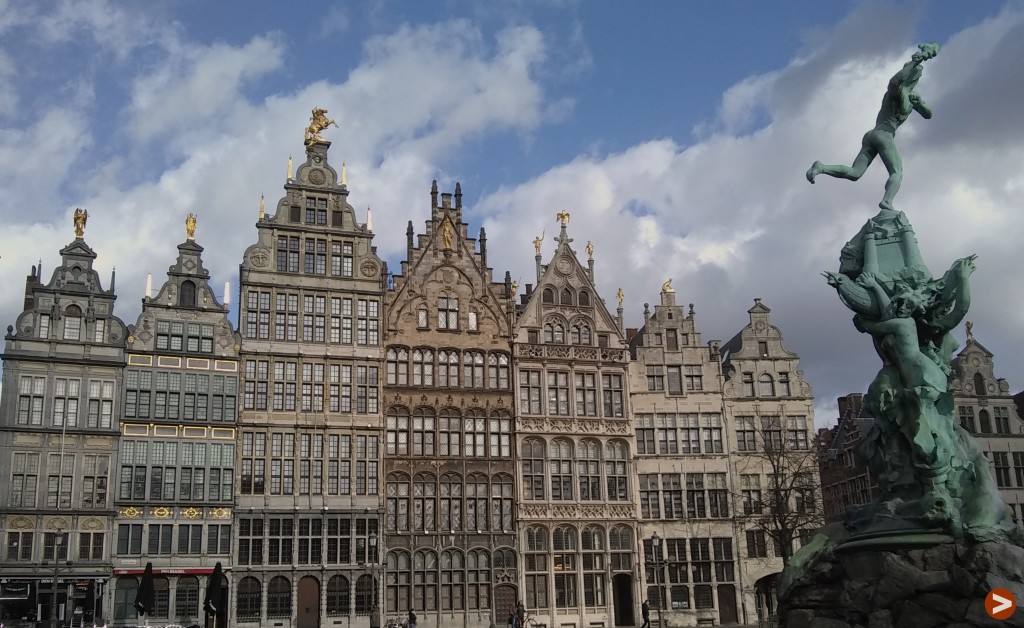 The Guild buildings on Antwerp's Grote Markt
